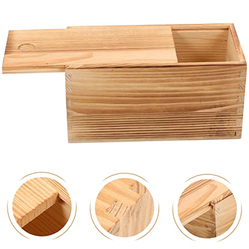 COHEALI Box Box Pull Out Wooden Box Wood Box Wood Packing Box Large Container Makeup Organizer Drawers Unfinished Treasure Chest Large Jewelry COHEALI