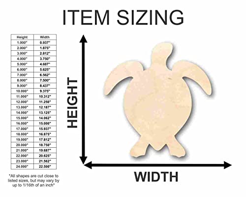 Unfinished Wood Sea Turtle Shape - Ocean - Nursery - Craft - up to 24" DIY 42" / 3/4" 24 Hour Crafts