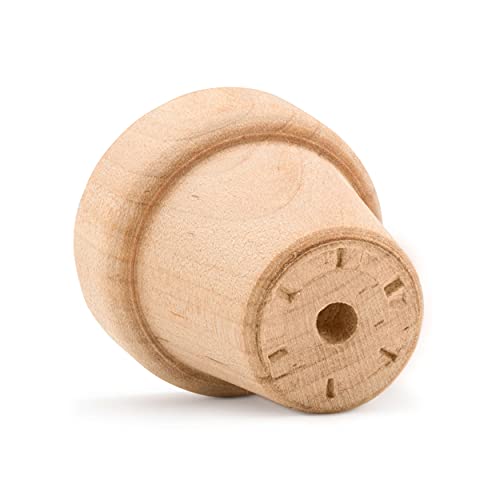 Small Wooden Flower Pot 1-9/16-inch x 1-1/2-inch, Pack of 24 Wood Craft Flower Planter to Paint, by Woodpeckers Woodpeckers