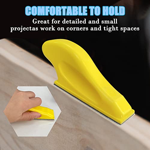Sutekus Micro Hand Detail Sander Kit 2pcs Mini Detail Sander Blocks with 40 Sheets Hook and Loop Sandpaper-Assorted Grit of 60 80 120 180 220 320 400 Sutekus