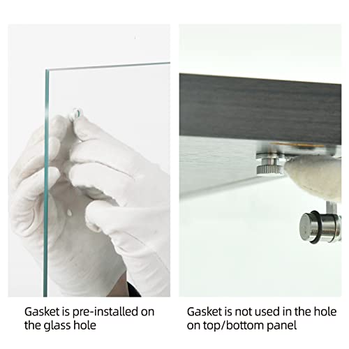 Yoluckea 4-Tier Glass Display Cabinet with Doors - Versatile Curio & Bookshelf for Home and Office Yoluckea