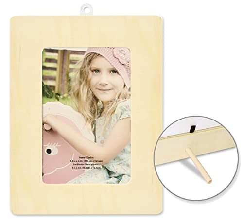 Wooden Frame to Paint Picture Frame to Paint Photo Frame Unfinished Frames Wooden Frames for Crafts Wooden Craft Frames Craft Wood Craft Picture AoneFun