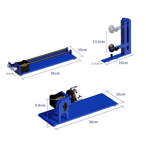 ComMarker 5-in-1 Rotary for Fiber Laser Engraver Machine, Laser Engraver Rotary Attachment,Rotary Axis Chuck Roller 5 Functions, Perfect for ComMarker
