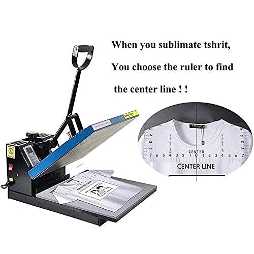 Woo T-Shirt Ruler Guide 4 Pieces Set with 3 Pieces of Heat Transfer Paper and Tape Measure for Vinyl, Heat Press, Heat Transfer Vinyl, Sublimation, PDTXCLS