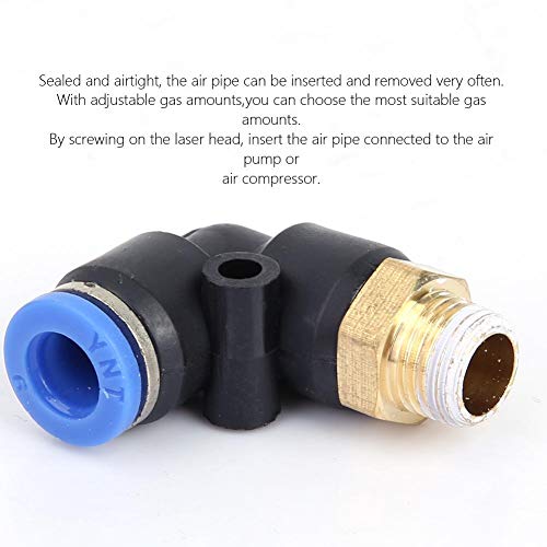 Air Pipe Adjustable Joint C02 Gas Nozzle Valve Engraving Machine Nozzle Air Valve Connect Air Pump Air Compressor(Air Pipe 6mm;Thread Dia.9.7; Garosa