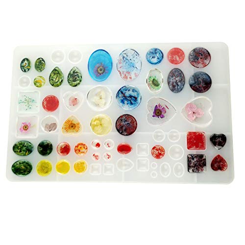 Gem Jewelry Silicone Casting Mold, for Resin Epoxy DIY Crafting, Earring, Pendant, Studs Jewelry Making (Large) yuntop