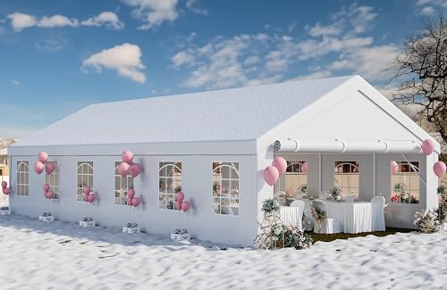 YITAHOME 20x40FT Party Tent Heavy Duty Wedding Tent Event Shelters Outdoor Canopy Upgraded Galvanized Steel Carport with Removable Sidewall Windows YITAHOME