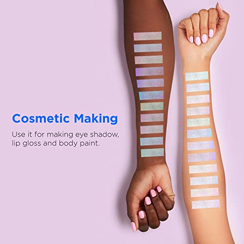 Rolio Pigments Interference Mica Powder - 12 Jars of Pigment Powder for Epoxy Resin, Nail Polish, Bath Bombs, Painting, Cosmetics, Soap Making, and Rolio