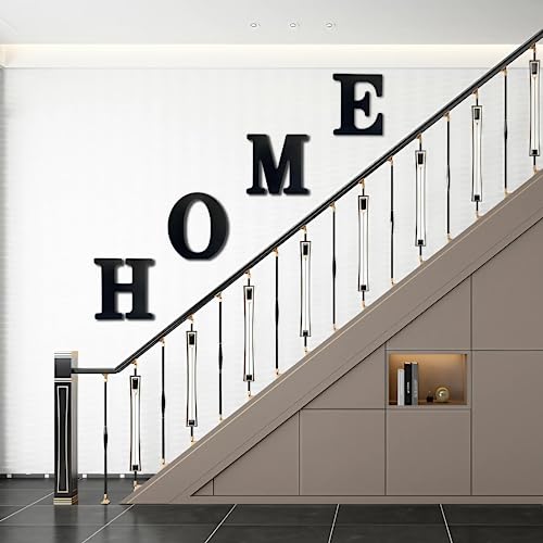 AOCEAN 8 inch Black Wood Letters Unfinished Wood Letters for Halloween Decorative Standing Letters Slices Sign Board Decoration for Craft Home Party AOCEAN