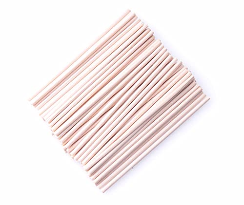 Ruwado 60 Pcs 12 Inch Wooden Dowel Rods Natural Unfinished Wood Hardwood Sticks for Crafting Project DIY Home Decoration Photo Painting Props Cake Ruwado