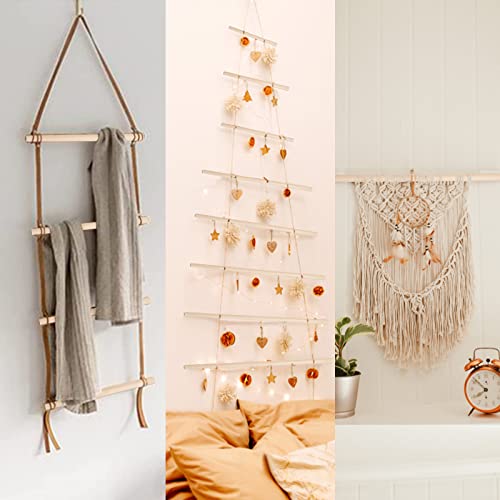 HOSSIAN Wooden Dowel Rods 20PCS Wood Sticks Wooden dowels for Crafts-Unfinished Round Hardwood Sticks HOSSIAN