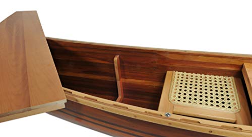 Wooden Boat USA Display Half Canoe 9 Feet Home Décor, One Size, Multi Wooden Boat USA
