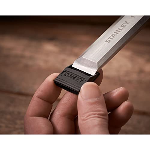 STANLEY 4 Piece Chisel Set Includes 6 12 18 25 mm High Carbon Steel Blade Chisels with Sharpening Stone and Oil 0-16-130 STANLEY