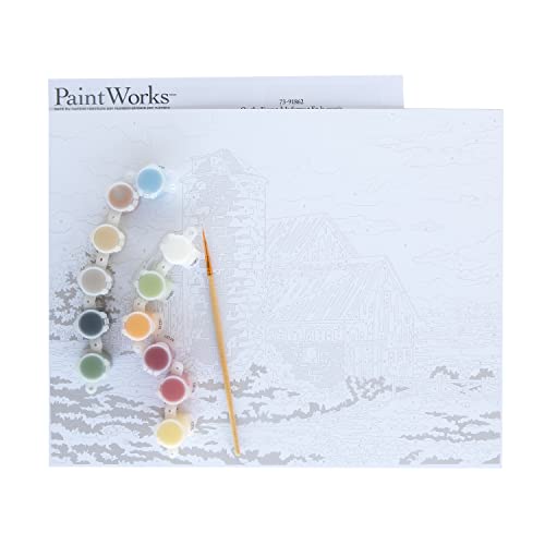 Dimensions On The Farm Paint by Number Kit for Adults and Kids, 14" x 11", Multicolor Dimensions