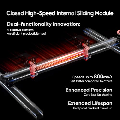 Monport 100W CO2 Laser Engraver&Water Chiller with Lightburn,20"x28" Laser Engraving Cutting Machine with Autofocus 2 Way Pass Air Assist Commercial Monport