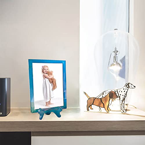 Resin Mold for Photo Frame Silicone Picture Frames Resin Molds for Casting Rectangle Oval Photo Frame Molds with Stand Holder for DIY Personalized metulip