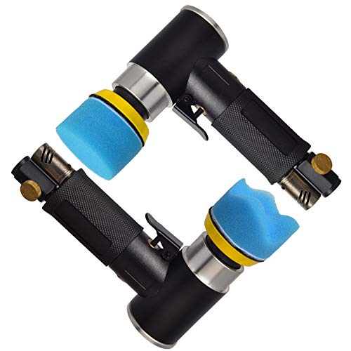 48 Pcs mini random orbital air sander kit, high-speed mini air sander polisher, Includes 1-inch and 2-inch and 3-inch polisher pad kit polishing WoodArtSupply