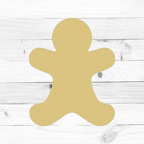 Gingerbread Man Unfinished Cutout, Wooden Shape, Wooden Build-A-Cross