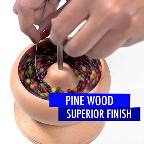 Shop LC Seed Bead Spinner with Big Eye Beading Needle, Clay Bead Spinner Kit Waist Beads Kit for Jewelry Making Bracelet Maker Stringing Pinewood SHOP LC DELIVERING JOY