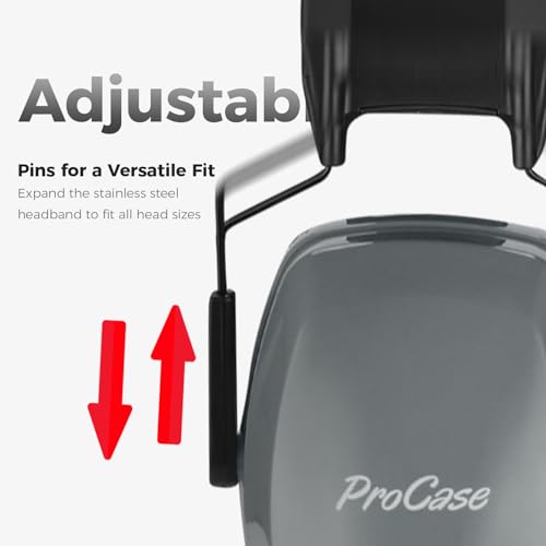 ProCase Noise Reduction Safety Ear Muffs, NRR 35dB Noise Cancelling Ear Protection Headphones, Hearing Protection Ear Defenders for Shooting Gun ProCase