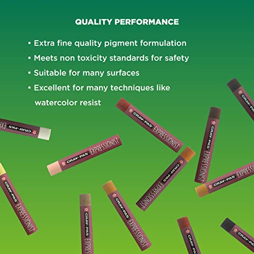 SAKURA Cray-Pas Expressionist Multi-Cultural Oil Pastel Set - Soft Oil Pastels for Artists - 12 Colors SAKURA