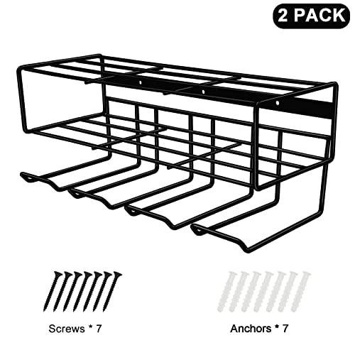 LULARINE 2 Pack Heavy Duty Wall Mounted Power Tool Organizer Floating Tool Shelf Storage Rack and Power Tool Holder LULARINE