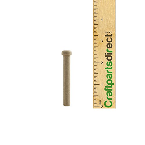 Wooden Axle Pegs for 3/8" Hole, 2-9/16" Wood Toy Wheel Pegs - Bag of 25 Craftparts Direct