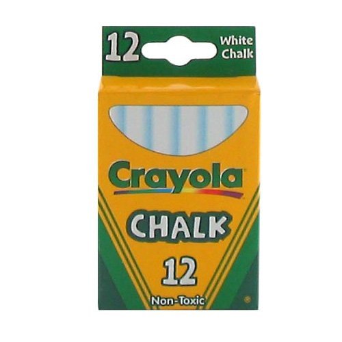 Crayola Non-Toxic White Chalk(12 ct box)and Colored Chalk(12 ct box) Bundle Crayola
