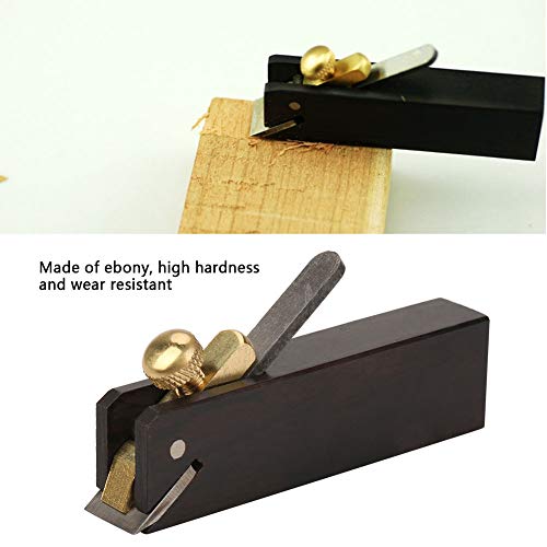 Mini Wood Planer Hand Tool, Pocket Plane 3 inch Wood Ebony Plane Hand Plane Wood Trimming Plane DIY Woodcraft Gadgets w/Planer Blade and Metal Fixer Ejoyous