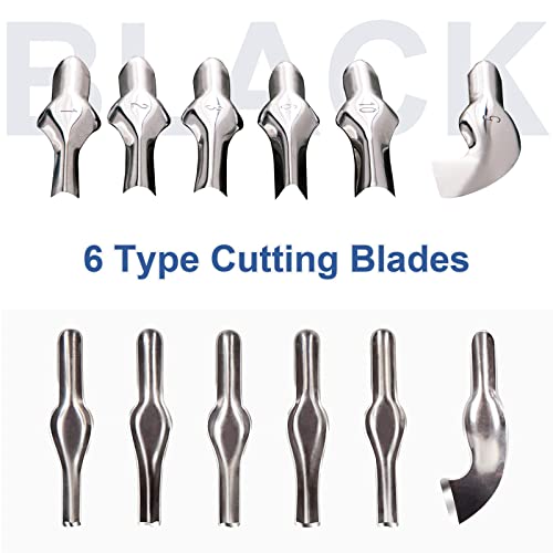 Falling in Art Linoleum Block Cutters - 6 Different Shaped Lino Cutters, Assorted Blades for Printmaking, Precision Carvings(2 Set) Falling in Art