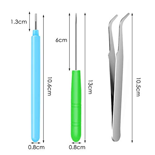 12 Pack Paper Quilling Tools Slotted Kit, Different Sizes Rolling Curling Quilling Needle Pen Paper Cardmaking Project Tools Set for Paper Quilting Pimoys