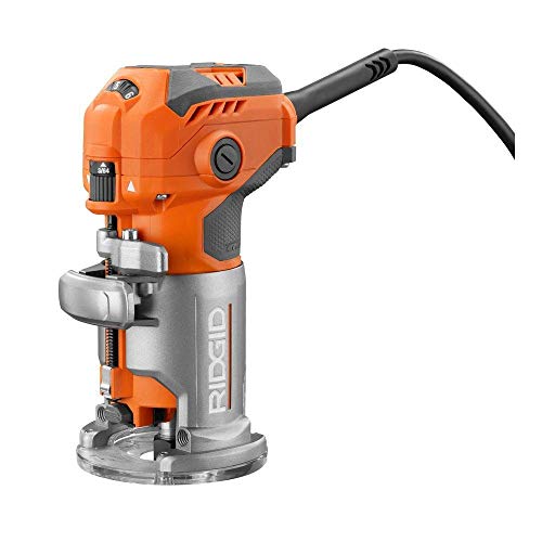 Ridgid 5.5 Amp Corded Compact Power Trim Router With Micro Adjust Dial R24012 (Renewed) RIDGID