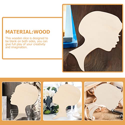 Ipetboom Wood Wreath Boards 12Pcs African Woman Wooden Cutout DIY Wooden Template Head Wooden Silhouette for DIY Mothers Day Present Crafts Wreath Ipetboom
