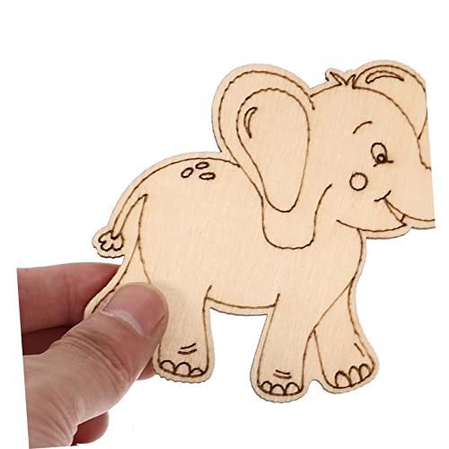SEWACC 40pcs Paint Wooden Unfinished Embellishment Decoration Home Decor Wood Hanging Animal Shaped Confetti Slice Cutouts Accessories Shapes Forest SEWACC