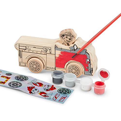 Melissa & Doug PAW Patrol Wooden Vehicles Craft Kit - 3 Decorate Your Own Vehicles, 3 Play Figures Melissa & Doug