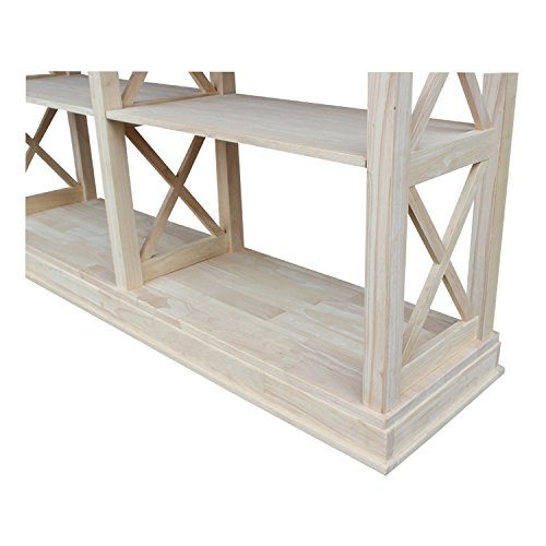 IC International Concepts OT-70SL Server Table, 60 in W x 16 in D x 34.5 in H, Unfinished IC International Concepts