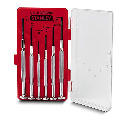 Stanley Hand Tools 66-039 6 Piece Jeweler's Screwdriver Set Stanley