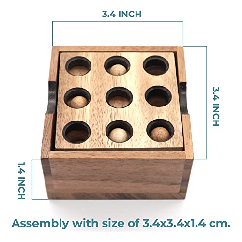 BSIRI Wooden Board Games Educational Sets Classic for Coffee Table or Home Decor and Living Room Decor Rustic Golf Game (Gopher Holes) Made by Wooden BSIRI