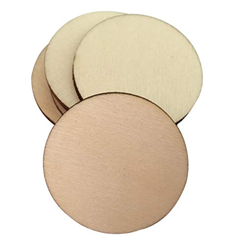 Healifty 100PCS Decorative Wood Slices Embellishments Unfinished Wood Slices Tree bark Wood Discs Wooden Cutouts Unfinished Coaster Wooden Slices for Healifty