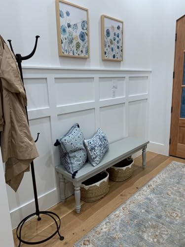 decorluxes Unfinished Farmhouse Bench Legs Dining Table, Coffee Table Rustic Turned Style Leg - Set of 4 - Dimensions: 2.16" x 14"- Easy to Paint (14 decorluxes