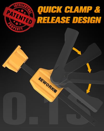 EWORK Bench Dog Clamp, 3/4" Bench Dog Hole Clamp, Up to 155 Lbs Clamping Force Bench Clamps for Woodworking, Adjustable Hold Down Clamp with EWORK