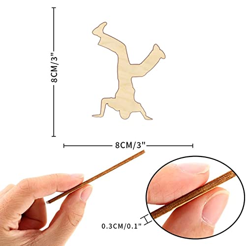 Hip Hop Dancer Wood Craft,Unfinished Wooden Cutout Art,DIY Wood Sign, Inspirational Farmhouse Wall Plaque,Rustic Home Decor for Living Room Bedroom Arupkeer