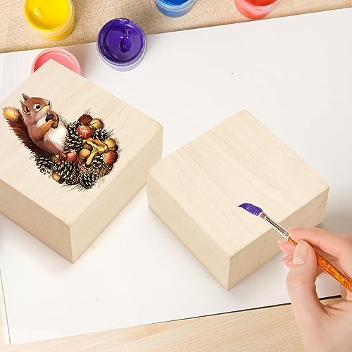 2 Pack Unfinished Basswood Carving Blocks Kit, 4 x 4 x 2 Inch Unfinished Bass Wood Whittling Soft Wood Carving Block Set for Kids Adults Wood Carving PONGJA