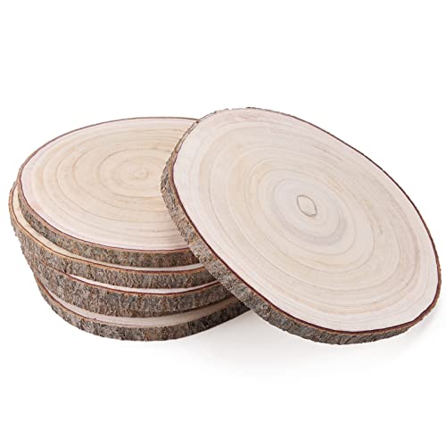 10pcs 6-7 Inch Nature Wood Slice for Weddings, Wood Slice Centerpieces,  Rustic Wedding Decorations