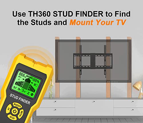 DIY-JEK Stud Finder Wall Scanner, Upgraded 6 in 1 Electronic Stud Detector Sensor with LCD Display & Audio Alarm for Wood Metal AC Live Wire DIY-JEK