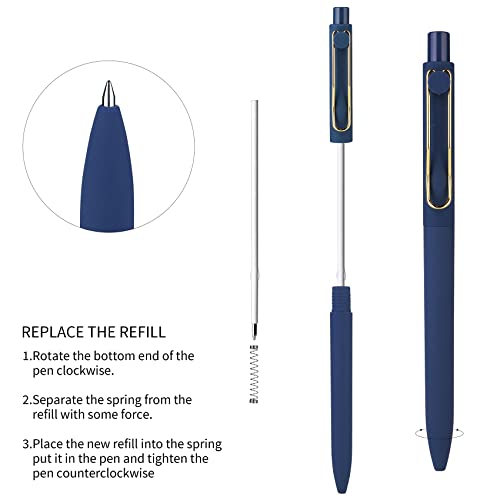 WY WENYUAN Writing Pens, Fine Point Smooth, Personalized Ballpoint Pens Bulk, Flair Teacher Pens, Black Ink 1.0 mm Journaling Pen, Aesthetic Gift WY WENYUAN