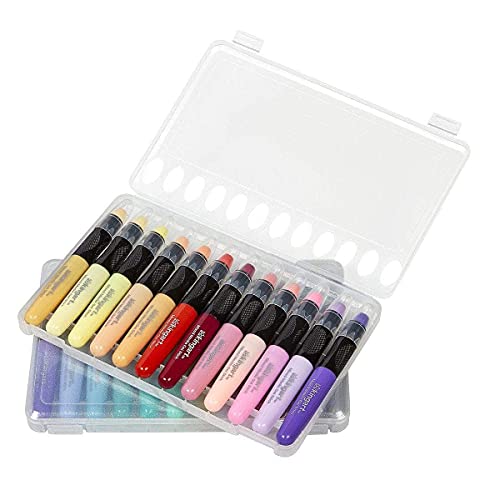 KINGART 583-24 Pastel GEL STICK Set, Artist Pigment Crayons, 24 Unique Colors, Water Soluble, Creamy, and Odorless, Use on Paper, Wood, Canvas and KINGART