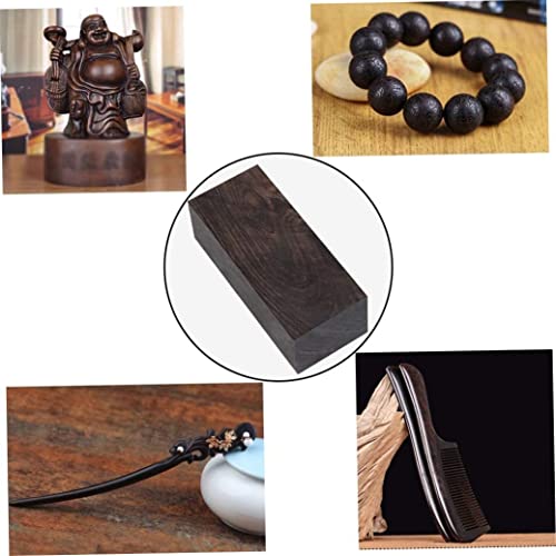 Ebony Lumber, Black Ebony Wood Lumber Blank DIY Material Black Wood Woodworking Tool Wood Timber Handle Plate for DIY Music Instruments Tools Zerodis