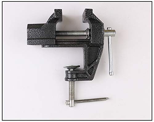 Mini Table Clamp, Small Bench Vice, New upgraded cast iron manufacturing Jewelers Hobby Clamps Craft Repair Tool Portable Work Bench Vise (mini) HENGDA VISE