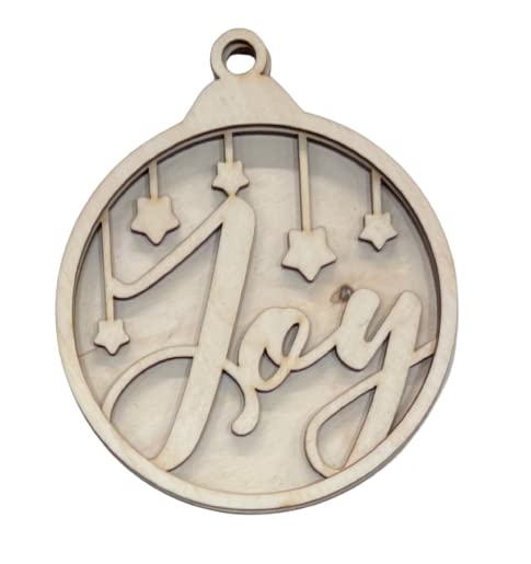 Joy Door Sign 3 Pieces Laser Cut Out Unfinished RND41 The Wood Shape Store